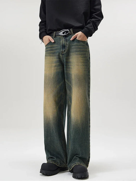 Autumn Vintage Korean Men's Baggy Straight